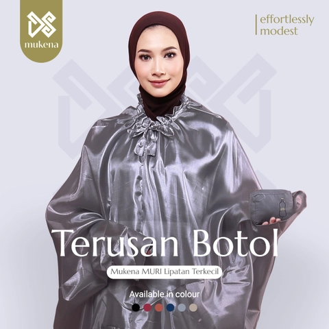 DS Modest - Mukena Traveling Mini Terkecil Petunia (Case Polos) - Terusan Botol