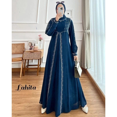 Bursanekashop - Lahita Dress Maxy Gamis Muslim Wanita