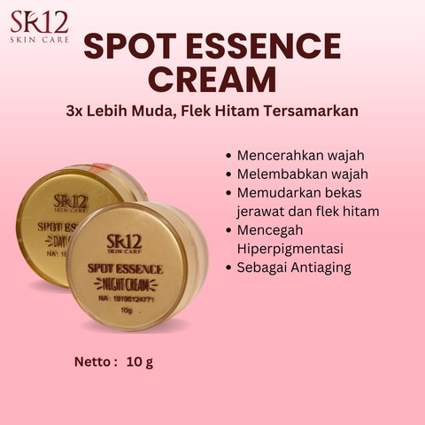 SR12 Spot Cream Essence Day Dan Night Memudarkan Flek Hitam
