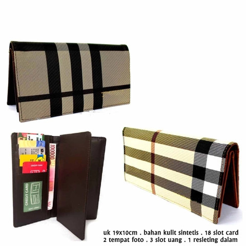 Lanc Fashion - Dompet Female Kulit Eco Kartu Lipat Slim Gradasi