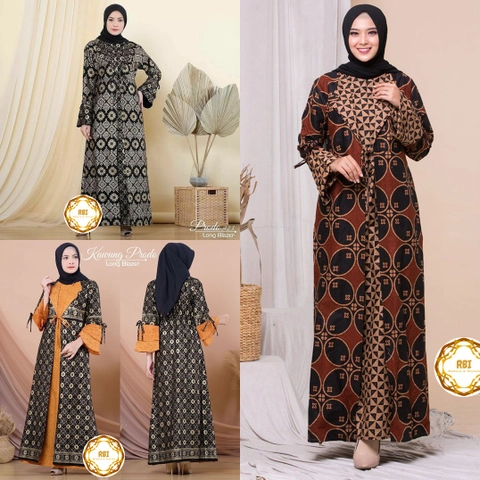 Rambe Batik Indonesia - Long Blazer Batik Katun Prima Mix Embos