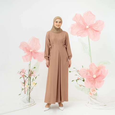 Lusianasae - Edelweis gamis bahan rayon twill premium Ukuran S - XL