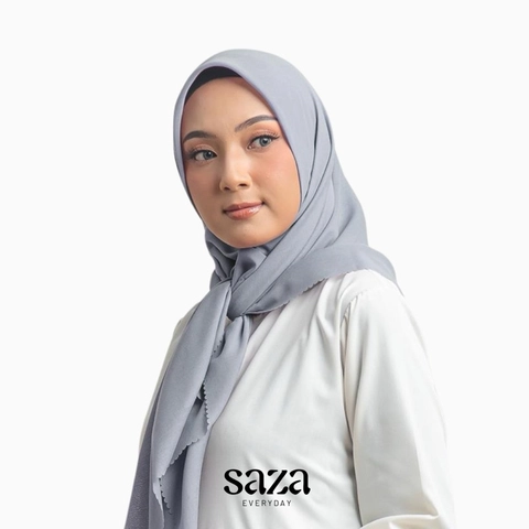 SAZA Everyday - Jilbab Segiempat Aira Voal SQ Silver Grey