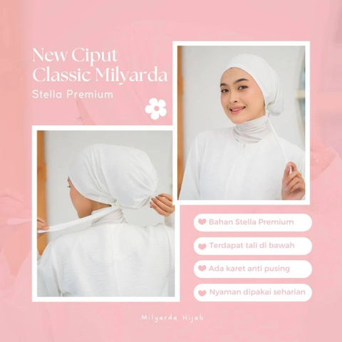 Milyarda Hijab - Ciput Classic Milyarda Inner Clasic Daleman Hijab Tali bisa muat Cepol besar