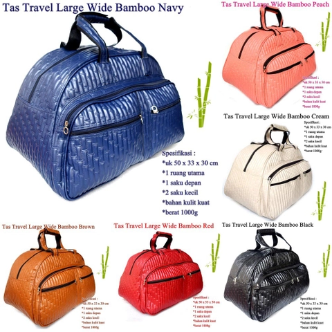Lanc Fashion - Tas Pakaian Travel Kulit Wide Bamboo Modern