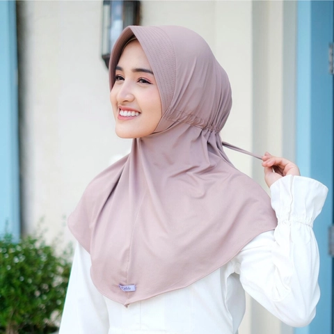 Acla Daily - Hanien Hijab Bergo Instant Pad Tali Serut