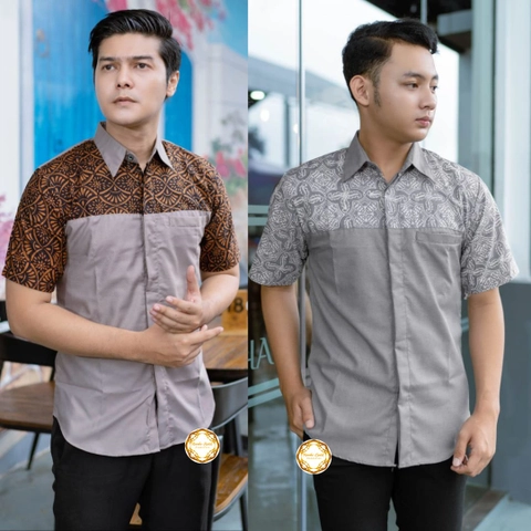 Rambe Batik Indonesia - BEST SELLER Hem Batik Cap Berkualitas Mix Kain Toyobo Polos Grade A Kualitas Import