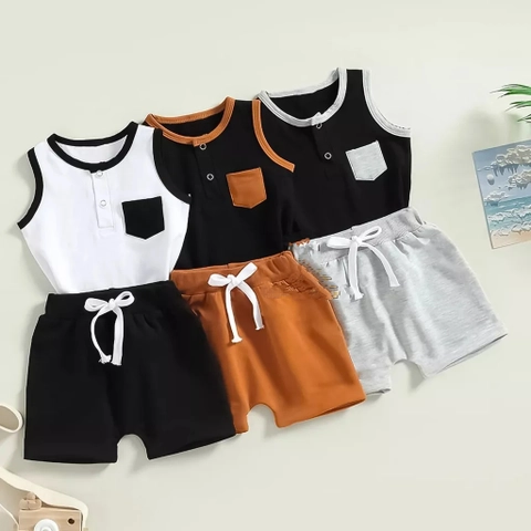 Badia Kids Fashion - Setelan Set Anak Ecom Unisex Kaos dan Celana Pendek Anak Unisex