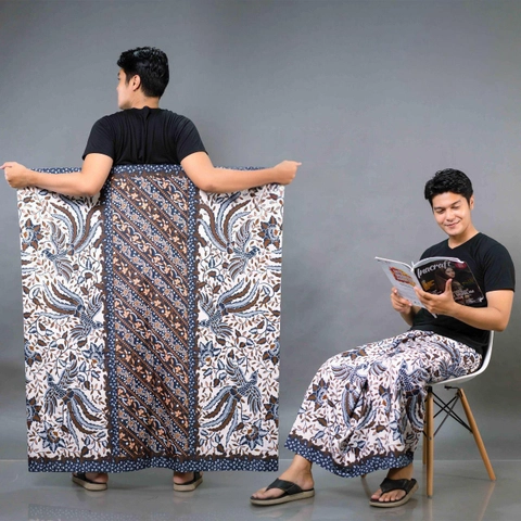 Khisna collection - Sarung pria dewasa kekinian casual modern motif cendrawasih