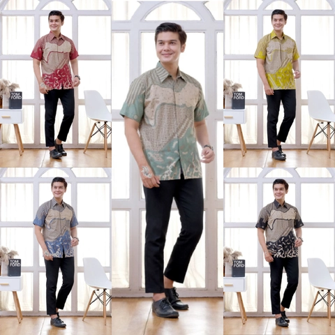 Ks muslim fashion - Kemeja Batik Pria Lengan Pendek Terbaru Motif inara
