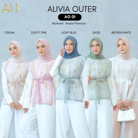 Alivia House - Alivia AO 01 Outer Brukat Kondangan Kebaya Panjang kondangan kebaya pendek kondangan Alivia