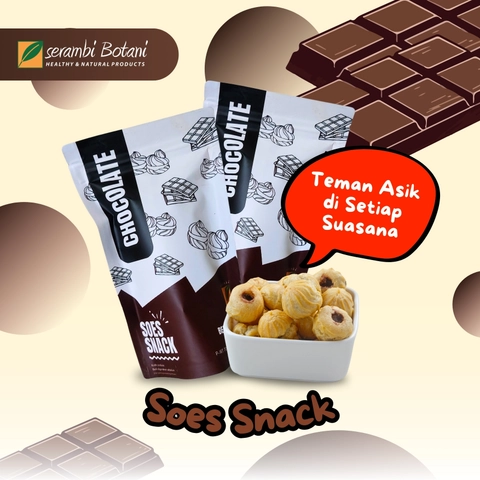 SERAMBI BOTANI - Soes sus Coklat Kering Cemilan Snack 100gr