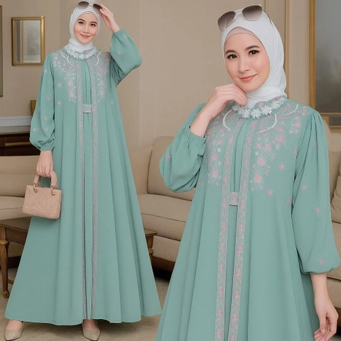 Alifa Shop - Gamis Kondangan/Dress Rabbania/Gamis Ceruty Babydoll/Gamis Lebaran/Gamis Terbaru