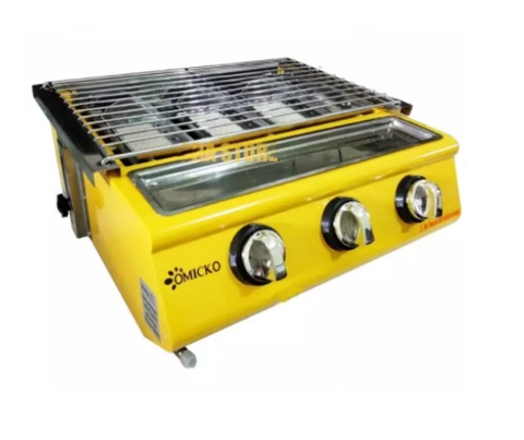 UTAMAMEGA - Kompor Panggang sosis Tanpa asap 3 tungku OMICKO