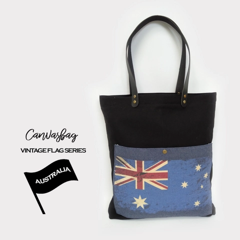 Dewani - Dewani Totebag Canvas Hitam FLG-AUSTRALIA Tas Kanvas Seri Bendera