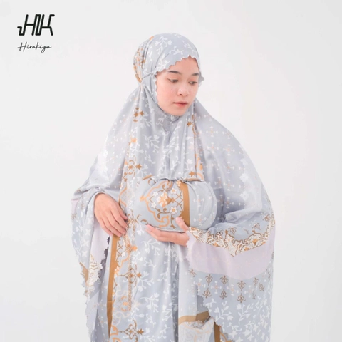 Hirakiya id - Mukena Nissa Maxmara Silk Lux 2in1 Dewasa Laser Cut Atasan Bawahan Muslim