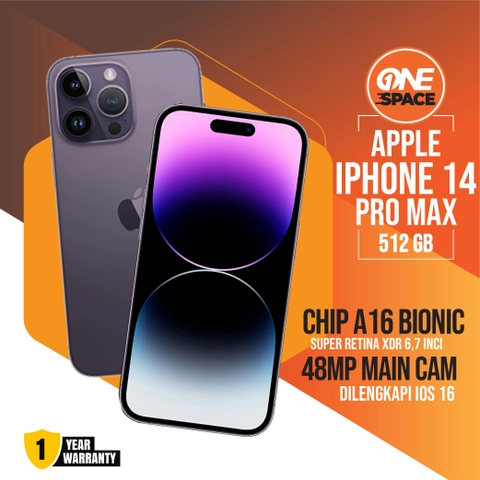 One Space - HP Apple Iphone 14 Pro Max 512GB Garansi Resmi IBox Indonesia
