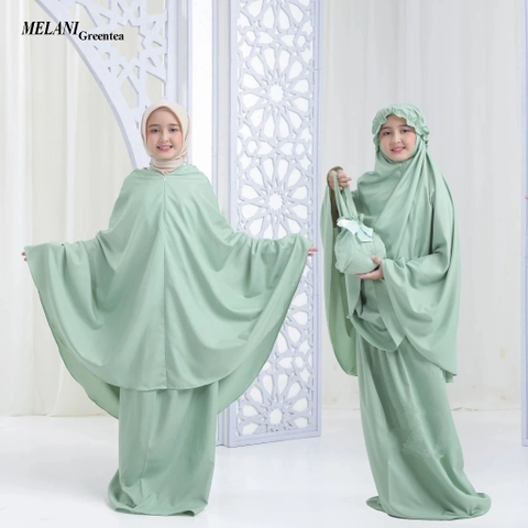 qayd - UZN Mukena Anak Tanggung Katun 2in1 Melani