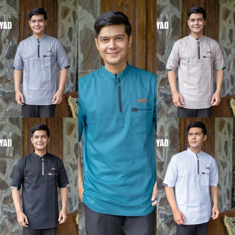 Juragan Kurta - Baju koko pria dewasa lengan pendek motif arsyad
