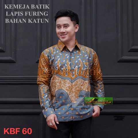 legowo batik - Baju batik pria lapis furing lengan panjang kbf 60