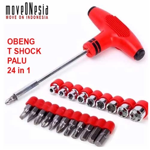 Moveonesia - Obeng Kunci Shock T Plus Palu 24 in 1