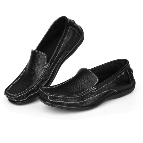 RENINE ALZ 90609 Hitam Coklat Sepatu Mocassin Pria Full Kulit Asli