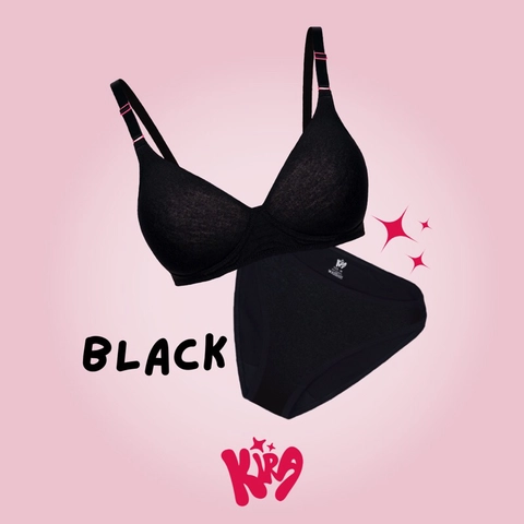 Kira - Product image (1 SET) Wireless Bra Tanpa Kawat & Celana Dalam Panties Kira x Wendy Walters