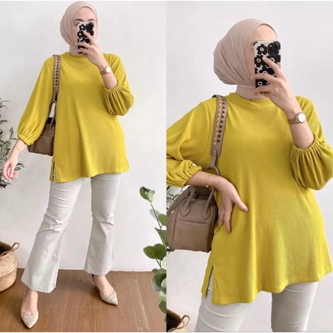 MEQA DAILY - Hanover Blouse Atasan Wanita Knit
