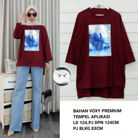 astro - atasan oversize wanita GEIFH realpict