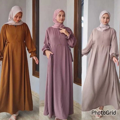 MEQA DAILY - MEGA DAILY - Nikita Dress Gamis Wanita Busui