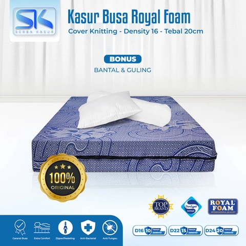 SERBA KASUR - Kasur Busa ROYAL FOAM Cover Knitting Density 16 Tebal 20 Garansi 10 Tahun