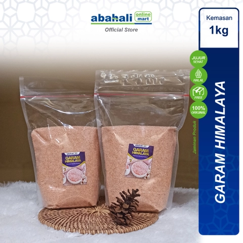 Abahali Mart - Himalayan Pink Salt 1kg Garam Sehat Pengganti Garam Dapur Biasa