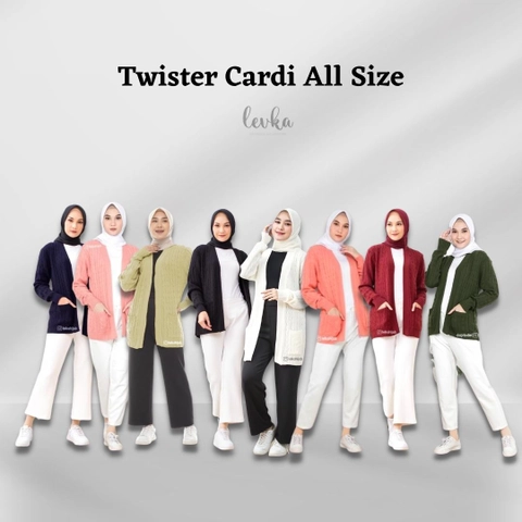 Leika Hijab - Twister Cardigan Dewasa Rajut Halus RECOMENDED