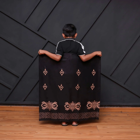 Kois Batik - Sarung Anak Paud Usia 3 sampai 7 tahun hitam coklat