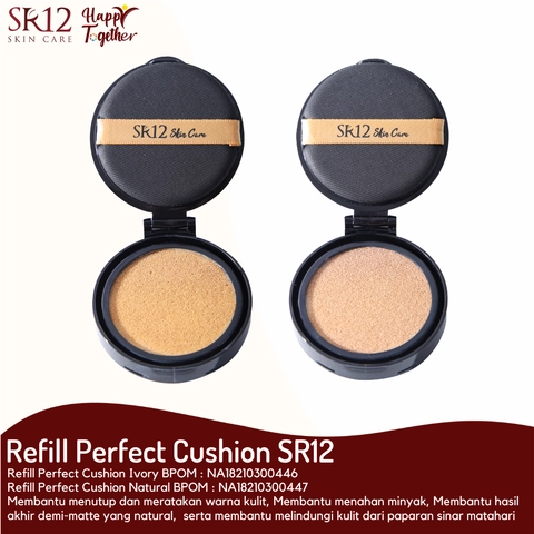 SR12 Refill Cushion SPF 30 Full Coverage Tahan Lama Dan Mencerahkan Kulit