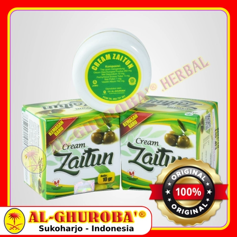 Al-Ghuroba Herbal - Cream Zaitun Pemutih Wajah 10gr Al-Ghuroba Aman resmi BPOM RI HALAL