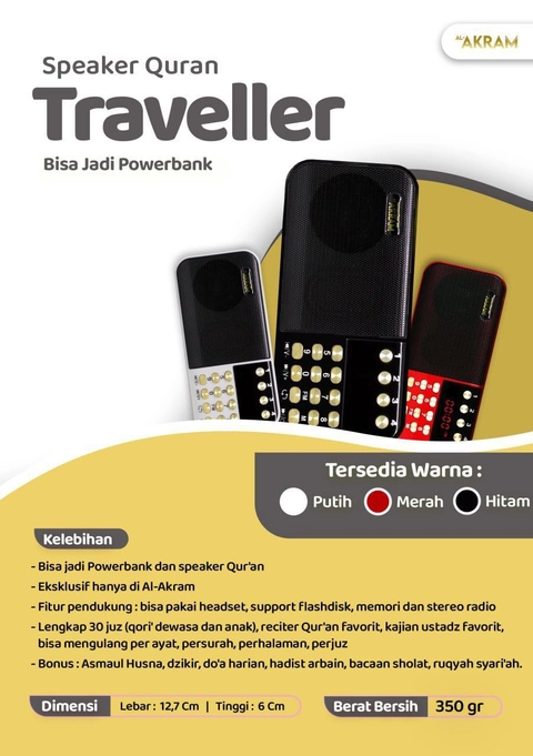 Al Akram Tangerang - Speaker Quran Al Akram Traveller