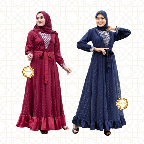 Rambe Batik Indonesia - BEST SELLER Gamis Ayuma Empat Varian Warna