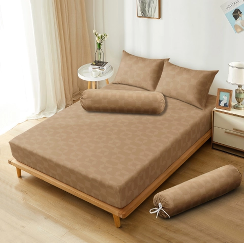 LADY ROSE OFFICIAL - Aloha Max x Ayu Ting Ting Sprei Emboss Mocca