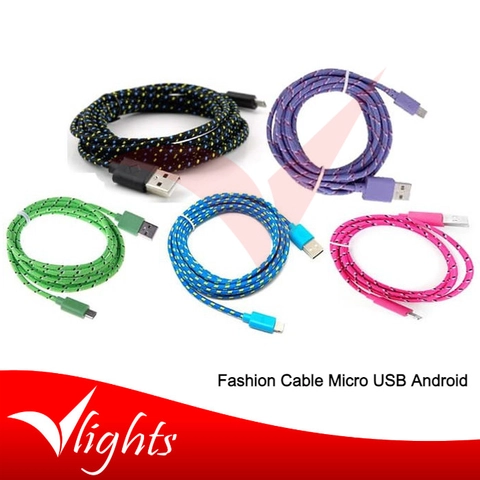 V Lights - Fashion Cable Micro USB Android Kabel data Charger motif