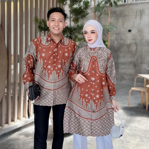 Khisna collection - Batik atasan pria dan wanita bisa dipisah ya kak motif maheswati terbaru