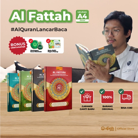 Alfatih Quran - AL - FATTAH A4 Alquran Ayat Terjemah Perkata Transliterasi Latin Kode Tajwid Angka