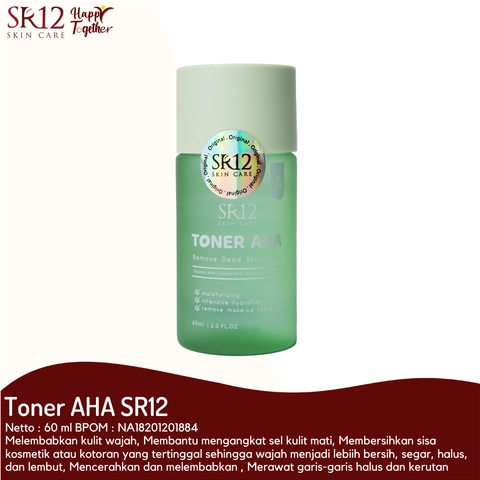 SR12 Toner AHA Toner Eksfoliasi Kulit Kering Dan Memudarkan Flek Hitam