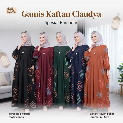 Batik Ayodha - GAMIS KAFTAN CLAUDYA 2 ALLSIZE JUMBO