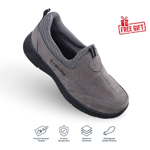 Catenzo Official - Raindoz - Sepatu Sneakers Casual Pria Abu abu RIR 022