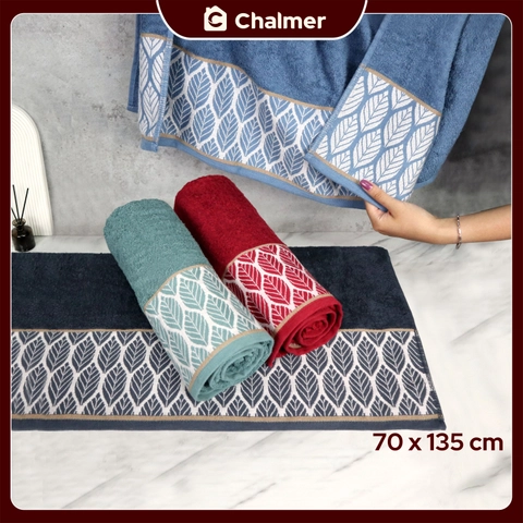 Chalmer - Handuk Mandi Chalmer 70 x 135 cm Motif Lifolla Handuk Mandi Dewasa Ukuran Besar
