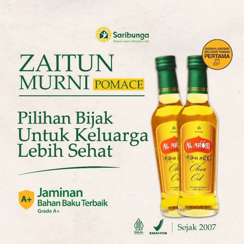 BINASYIFA - AL AROBI POMACE Minyak Zaitun Berkualitas Menyegarkan