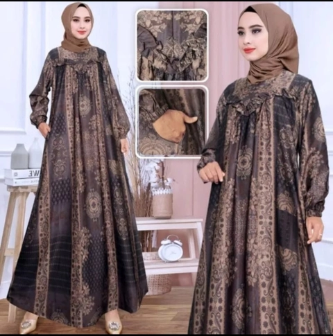 Celin Fashion [TA] - M L XL XXL Gamis Yumna motif
