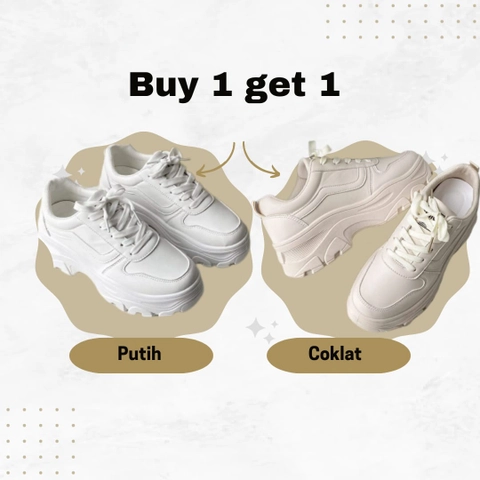 LUXIA - Buy 1 Get 1 Sepatu Kets Sneaakers Wanita Daily Fashion Sport GM-002
