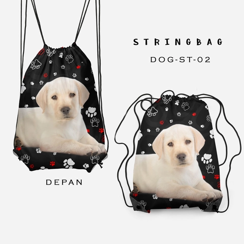 Dewani - Dewani Stringbag Full Print ST-DOG02 Tas Serut Seri Dog